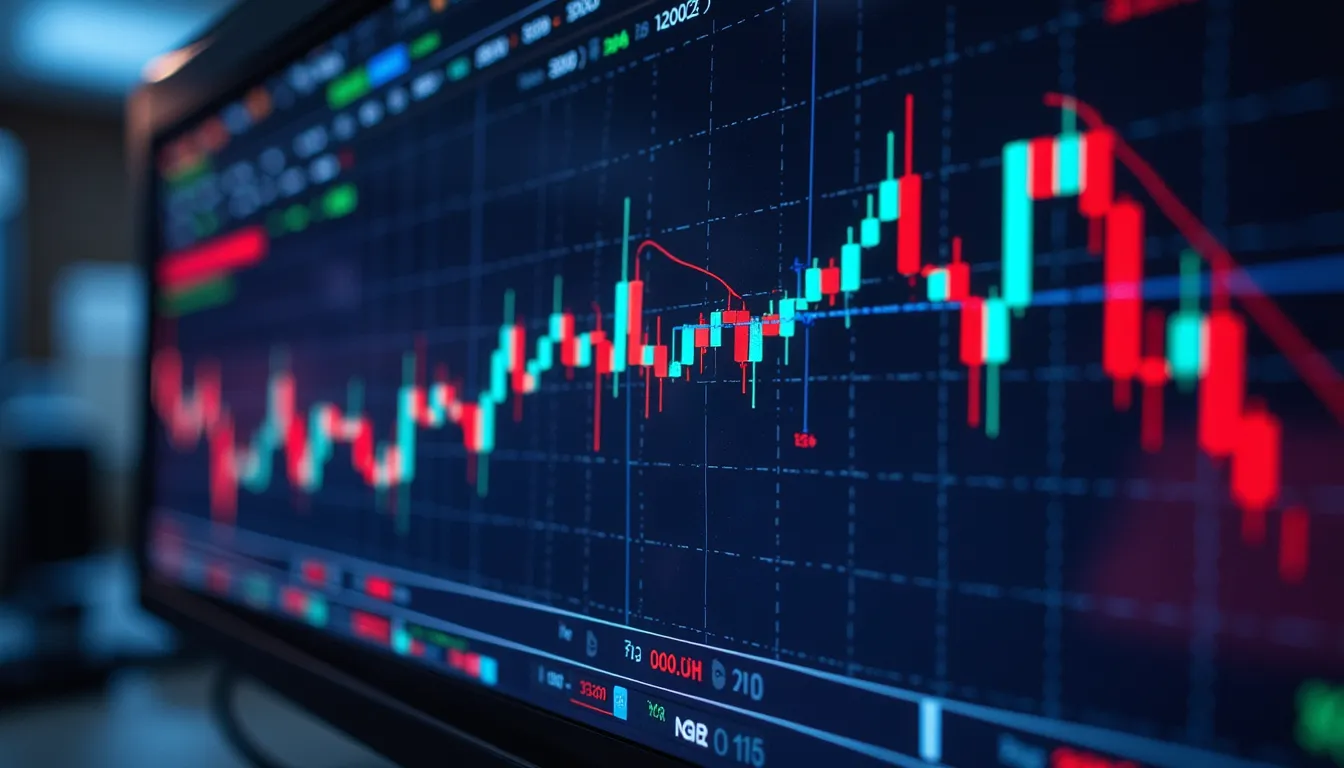 Candlestick Chart mit technischer Analyse